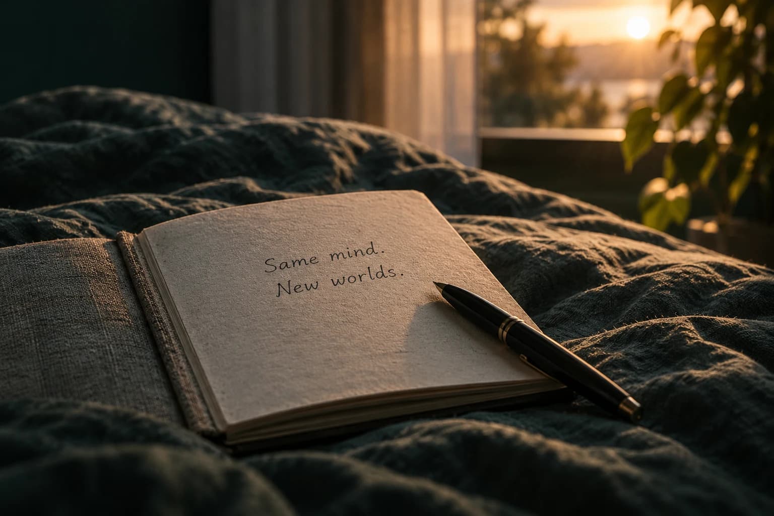 A notebook ready for recording remembered dreams